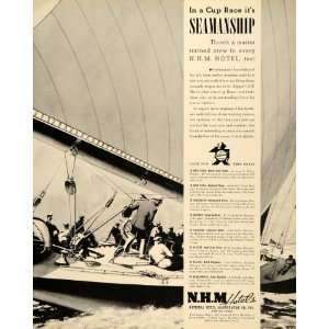  1937 Ad National Hotel Management Hostel Cup Race Sea 
