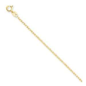   Yellow Gold 1.15mm Solid Polished Carded Cable Rope Chain 16 Jewelry