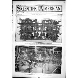  1903 Scientific American Newspaper Press Machinery Battery 