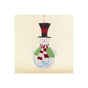  Pack of 6 Extra Large Cut Out Glitter Snowman Christmas 