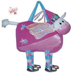   Pink Princess Unicorn Magical Overnight Bag + Hair Bow Toys & Games