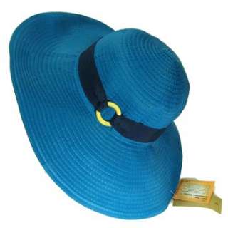 UPF 50+ SUN BEACH SHAPEABLE PACKABLE HAT FLOPPY BLUE  