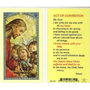  Act of Contrition   Christ with Children Holy Card (800 319 