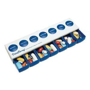  7 Day Pushbutton Drawer Pill Organizer Health & Personal 