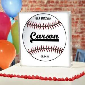 Bar Mitzvah Baseball Themed Cake Topper
