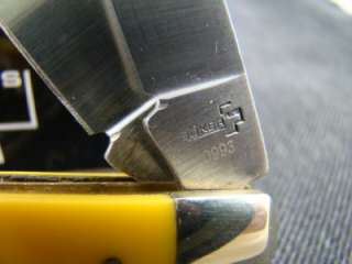 Boker Yellow Comp Trapper Pocket Knife NIB 294Y MJB  