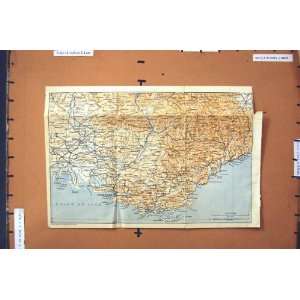  MAP 1913 FRANCE MARSEILLE TOULON NICE CANNES MENTON