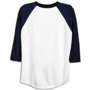   Mens 3/4 Sleeve Undershirt ( sz. XXL, White/Navy 