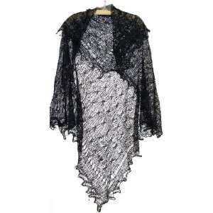  Russian Lace Knitted Shawl BLACK (#2082) 