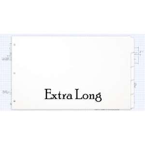  11x17 White 5 Tab Index Dividers 1 Set with Holes, Extra 