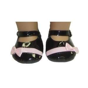  Black Patent Party Shoes for American Girl Dolls Toys 