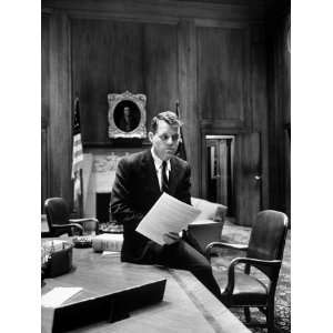  Attorney General,Robert F. Kennedy, Sitting Sideways Atop 