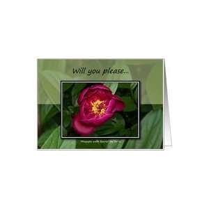 Family Reunion, Will you please, floral   By Su z Card