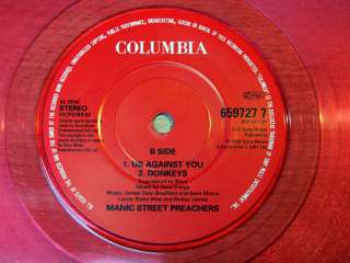 Manic Street Preachers/Roses In The Hospital/1993 Red Vinyl 7 Single 
