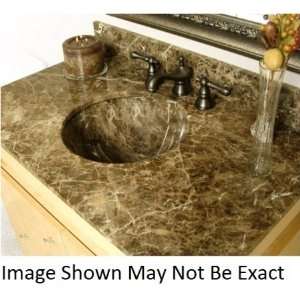   Undermount Vanity Top With Natural Stone Construction & In Coral