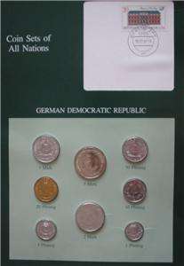 EAST GERMANY DEMOCRATIC REP. 8 Coins 1979 1981 UNC Set  