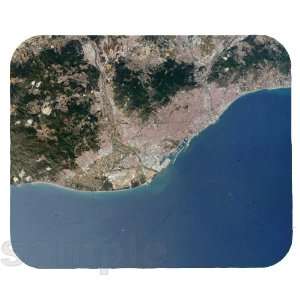  Barcelona Satellite Map Mouse Pad 