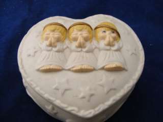 Hallmark Praying Angels Heart Shaped Trinket Box Porcelain Houston 