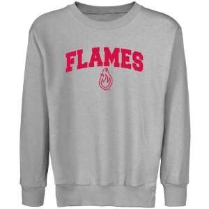  UIC Flames Youth Steel Logo Arch Crew Neck Fleece 