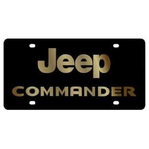 Jeep Commander License Plate on Black Steel Automotive