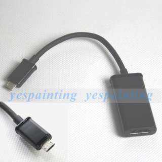 New For Samsung Galaxy S2 i9100 HTC MHL Micro USB to HDMI HDTV adapter 
