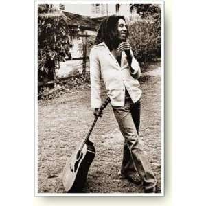 Bob Marley Leaning On Guitar Music Concert 420 Reggae Rasta 23x35 