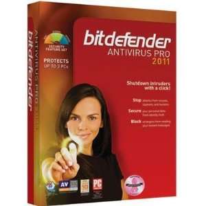  New Bitdefender Antivirus 2011 Pro 1year 3 Pc Scan Faster 