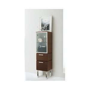   Low Linen Tower with 53 1/4 Height, Two Slow Close Drawers and Fro