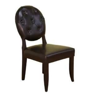  Dining Side Chair   Traditional Dark Espresso Brown Finish 