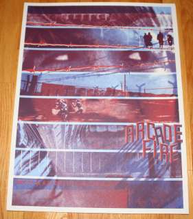 ARCADE FIRE concert gig poster CHICAGO TOUR 2011 prpl  