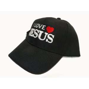  I love JESUS Black Baseball Hat 