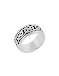 Sterling Silver Celtic Knot Band Ring, Size 8