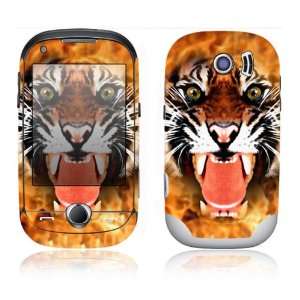  Samsung Corby Pro Decal Skin Sticker   Flaming Tiger 