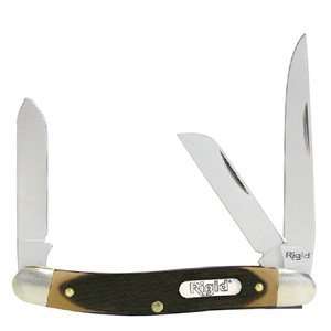  United   Rigid 3 Blade Stockman, Saw Tooth Textured Delrin 