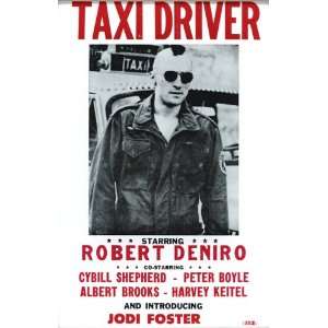 Taxi Driver Starring Robert Deniro and Jodi Foster 14 X 22 Vintage 