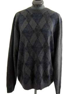   Sport Argyle Cashmere Sweater, medium ad dark gray Argyle Cashmere