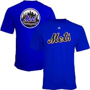   Adidas New York Mets Royal Blue Prime Time T shirt