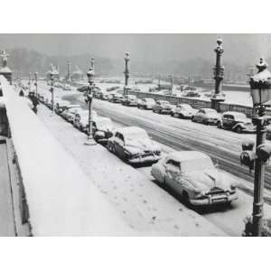  Concorde Square under the Snow in Paris Photographic 