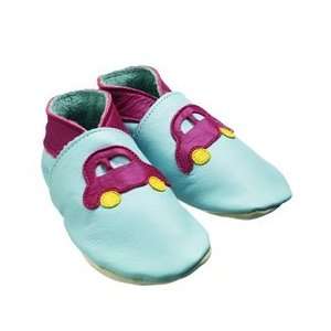   Daisy Roots Baby Shoes Pale Blue with Car Motif (SizeM6 12M) Baby