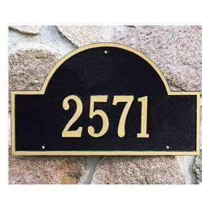  Arch Wall Address Plaque   Estate One Line Patio, Lawn 