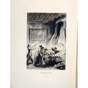  Gascon Puni Boy Bed Lady Fontaine Etching 1883