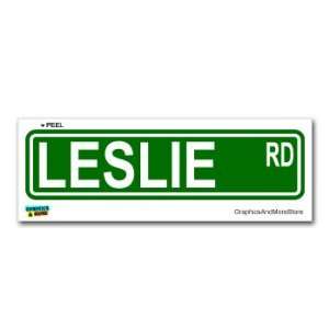 Leslie Street Road Sign   8.25 X 2.0 Size   Name Window 