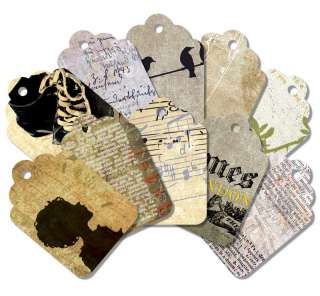 GYPSIES OFF THE WALL ART GIFT TAGS VINTAGE STEAMPUNK JOURNAL  