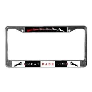  Great Dane Limo MultiColor Pets License Plate Frame by 