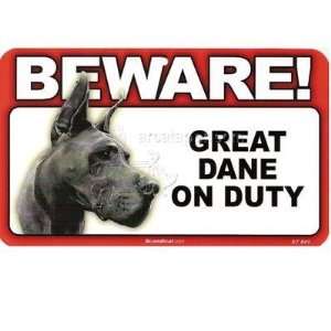    BEWARE Guard Dog on Duty Sign   Great Dane