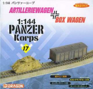 144 GERMAN ARMY RAIL  ARTILLERY WAGON & BOX WAGON 17  