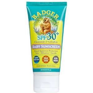 Badger Balm Baby Sunscreen SPF 30+ 2.9 oz (Quantity of 3)