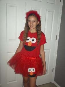 Handmade Girls Elmo Tutu Halloween Costume small 10   12  