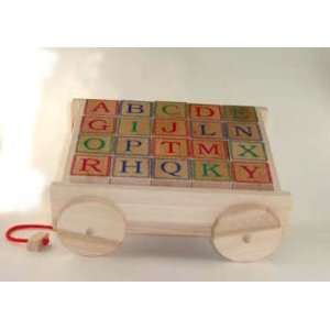   20 ABC Blocks; 2 1/2 Cubes Of Hard Maple; Made In USA Toys & Games