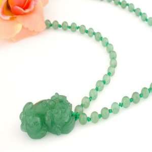  Natural Jade Pi Xiu Pendant Necklace Tanglin Crystal 